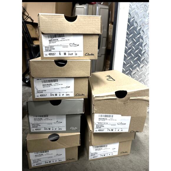 Clarks Girl's Scala Gem Y Ballet Flats size 5.5 - Picture 2 of 5